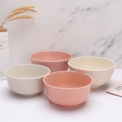 Paille de blé bol de riz 13cm salade familiale 15 bols bol de céréales bol à pâte à bulle à grain vertical créatif 4 bols ensemble boîte cadeau