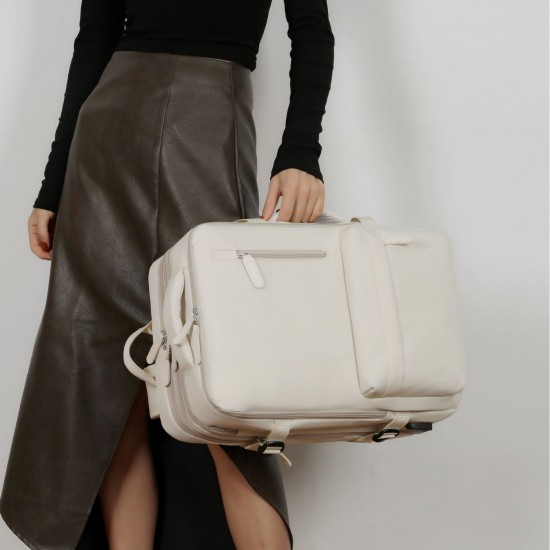 Cross-border new large capacity travel bag double shoulder bag for women, multi-functional expandable backpack for business, computer bag for women