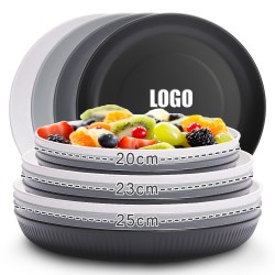 Amazone wheat paille assiettes ensemble plat repas maison plat plat plat plat plat plat de salade de pâtes plat de collation de fruits