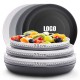 Amazone wheat paille assiettes ensemble plat repas maison plat plat plat plat plat plat de salade de pâtes plat de collation de fruits