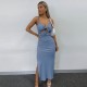 Wholesale cross-border European new women's fashion, lace splicing, heart-shaped neckline, backless, sexy, slim-fitting, ballet-style, puff sleeves, one-piece dress for women.