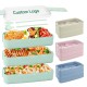 Transfrontalier style japonais tige de blé boîte bento vaisselle portable boîte de picnic étudiant démontable cuillère et fourche pauchiers boîte à lunch à trois niveaux