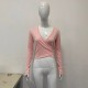 In Stock European and American Cross-border 2025 Spring/Autumn New Style Casual V-Neck Long-Sleeve Shirt Fashion Pants Set for Women Wholesale