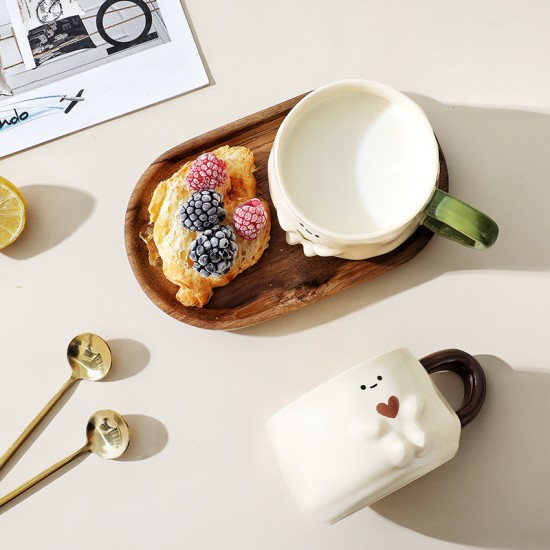 Tasse mignonne tasse en céramique tasse couple meilleur ami cadeau d’anniversaire haut niveau d’apparence tasse d’eau pour enfants tasse à café maison