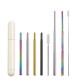 304 acier inoxydable pliable paille trois sections télescopique thé au lait creative portable outdoor set vaisselle de qualité alimentaire