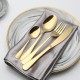 Amazone plaqué or Portugal vaisselle coffret cadeau 4/16/24 PCS set acier inoxydable maison occidental couteau fourche ensemble de cuillère