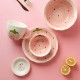 Vaisselle en céramique mignon girly heart bols fraise bols en céramique net assiettes enfants bols soupe bols assiette clear fresh air