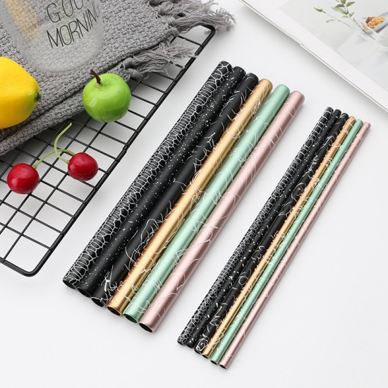 Amazon stainless stainless paille set creative paille motif portable paille de blé tube café et thé paille