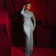 Factory direct wholesale current stock summer European cross-border women's fashionable collarless personalized solid color sexy backless all-covering dress