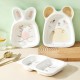 Sous-glaçure couleur céramique diviser plat plat créatif enfants diviser plat maison mignon petit déjeuner plat accessoire vaisselle de bande dessinée
