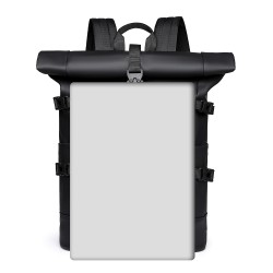 New cross-border casual fashionable high-end business commuting computer backpack with magnetic flap design. Travel double-shoulder bag for men. High-end casual travel backpack for trend and commuting.