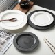 Vaisselle en céramique de style japonais premium sense hotel nub steak plate wholesale retro noir et blanc western assiette assiette de repas maison