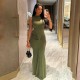 In Stock Cross-border Foreign Summer Best-Selling Sexy Open-Back Solid Color Tight Sleeve Shaping Dress for Amazon Women Wholesale
