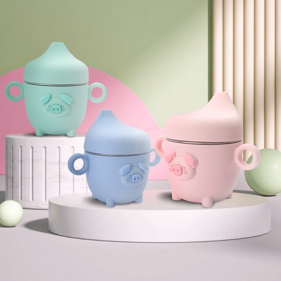 Silicone enfants boire apprendre tasse bébé binear creative cartoon 304 acier inoxydable boire tasse cadeaux en gros