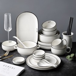 Jarabe nordique ins air vaisselle set de vaisselle maison simple bol plat chopin chopin combo vaisselle en céramique manger repas bol soupe bol