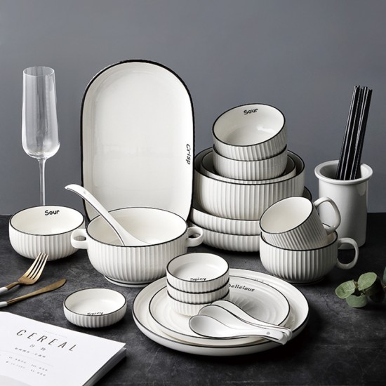 Jarabe nordique ins air vaisselle set de vaisselle maison simple bol plat chopin chopin combo vaisselle en céramique manger repas bol soupe bol