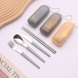 304 acier inoxydable table pliable extérieur portable salade couteau fourchette cuillère baguettes ensemble student outdoor camping table