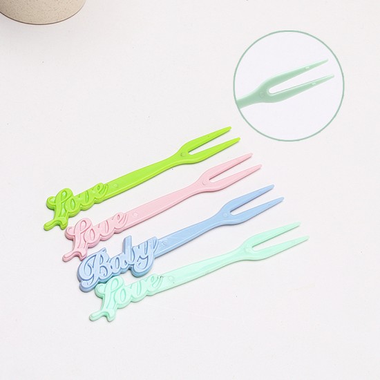 Fourche à fruits en plastique maison gâteaux snacks snacks petite fourchette cartouche de blé idées cadeaux mi-automne gâteau de lune