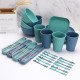 Amazone paille de blé bols tasses soucoupes assiettes pailles ensembles de couverts portatifs couteaux et fourchettes cuillères chopes chopes salade plats plats