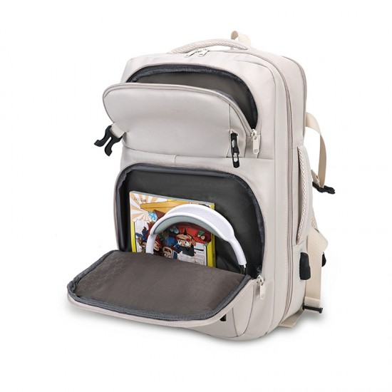Cross-border new-style business double-shoulder bag, men's double-shoulder bag with large capacity for business and casual use, backpack for men with fashionable style