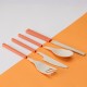 Support personnalisé paille de blé ensemble de couverts fourche amovible cuillère chopin chopin student outdoor portable cutter cadeau