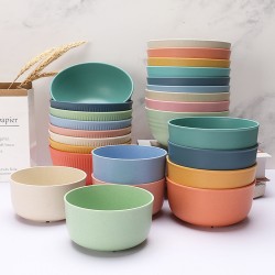 Amazone paille de blé bol de riz vaisselle à la maison salade bol de riz bol de soupe pour enfants cadeaux publicitaires protection de l’environnement