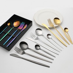Amazone Portugal set de vaisselle 4pcs set de vaisselle européenne en acier inoxydable ensemble de couteaux et de fourchettes pour la cuisine occidentale