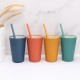 Transfrontalier tasses à paille de blé tasses bicolore à parfum de blé tasses à eau tasses à rayures créatives tasses à eau domestiques tasses de toilette cadeaux