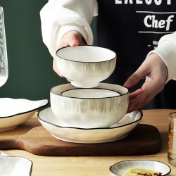Ya kaoru japonais ichenzhi coeur vaisselle vaisselle ensemble combinaison maison créatif net rouge soupe bol bol de riz plat plat plat de poisson