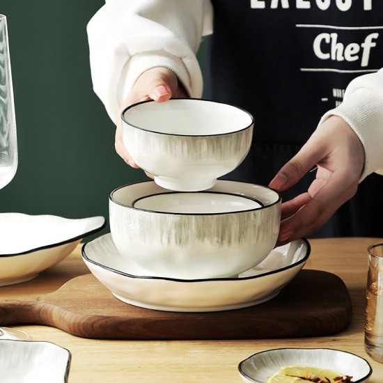 Ya kaoru japonais ichenzhi coeur vaisselle vaisselle ensemble combinaison maison créatif net rouge soupe bol bol de riz plat plat plat de poisson