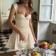 European cross-border heavy-duty elegant women's style hook halter dress elegant flowers backless dress wholesale