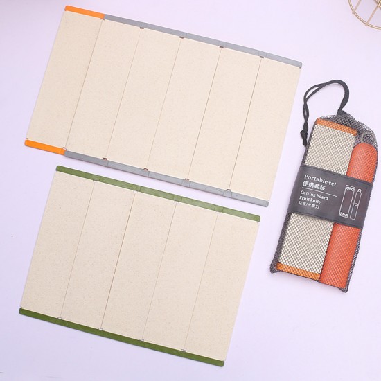 Planche à découper à paille de blé planche à découper pliante créative couteau à fruits en acier inoxydable couteau à usage multiple planche à découper à légumes et fruits