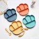 Ensembles de plats pour enfants dessins animés blé diviser plats plats avec accessoires cuillère et fourchette set creative catclap plats cadeaux