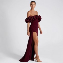 European/American 2025 Summer New Cross-border Fashion Dress Sexy Pure Color Deep V Neck Backless Dress Women Wholesale