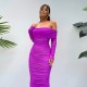 Wholesale of 2025 cross-border women's clothing for autumn/winter, featuring a solid color, zipper top, and comfortable fit.