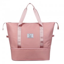 Cross-border women's double-shoulder bag with large capacity. Multi-functional dry and wet separation short trip business travel bag. Expansion computer bag.