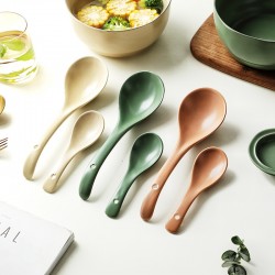 Petite cuillère céramique grande cuillère ménagers cuillère mignon manger la soupe cuillers cuillère cuillerée de repas ramen cuillère