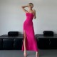 Cross-border 2025 Autumn Women's Clothing Sexy Hot Backless Striped Slim Fit Tie-Backed Fashion Tunic with Lace Details and Tight Waist for Wholesale