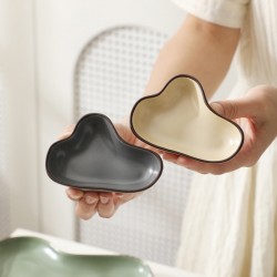 Cross-border amazon plaque cloud nordique plaque en céramique plaque de forme commerciale plaque de petit-déjeuner influenceur plaque de sauce plaque de snack