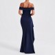 European and American 2025 summer cross-border elegant fashionable halter floral print fitted summer dress for women wholesale