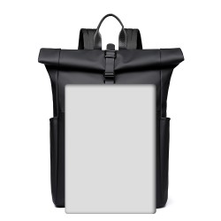 Street fashion folding roll-up double-shoulder bag. Large capacity travel bag for men. High-end casual travel double-shoulder bag for men.