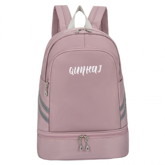 Large-capacity backpack for business and casual wear, simple design, suitable for USB computers. For commuting.