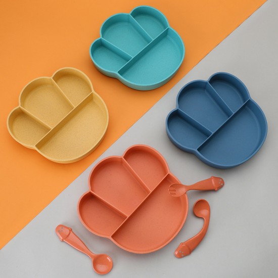 Support personnalisé creative cartoon cat claw disc tige de blé pour les enfants split splitter plate cuillère fourchette vaisselle cadeaux