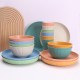 Cross-border grain vertical paille de blé bols tasses plateaux couverts maison salade bol de riz assiette de repas café tasses à boire ensemble cadeau
