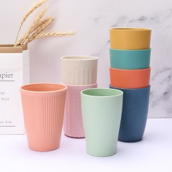 Amazone tasses de paille de blé tasses à boire maison simple gargarisme tasses de brossage de couple tasses cadeaux de lait