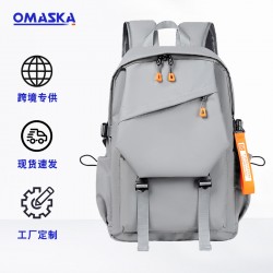 Men's backpack - new double shoulder bag, American casual computer bag, travel canvas bag for college students, junior high school students, men's backpack