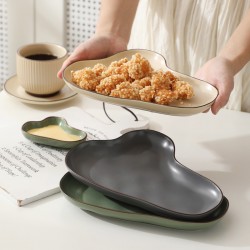 Cross-border amazon plaque cloud nordique plaque en céramique plaque de forme commerciale plaque de petit-déjeuner influenceur plaque de sauce plaque de snack