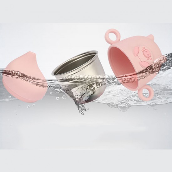 Silicone enfants boire apprendre tasse bébé binear creative cartoon 304 acier inoxydable boire tasse cadeaux en gros