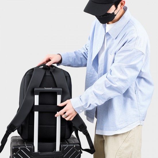 Urban simple backpack for men, fashionable double-shoulder backpack for light weight, large-capacity female double-shoulder backpack for commuting and traveling