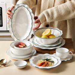 Vaisselle vaisselle vaisselle vaisselle vaisselle vaisselle vaisselle nordic hotel vaisselle ensemble dentelle bol plat combinaison lumière luxe